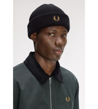 Fred Perry Bonnet classique en laine noir