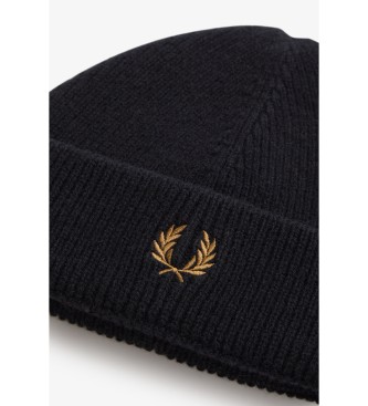 Fred Perry Bonnet classique en laine noir
