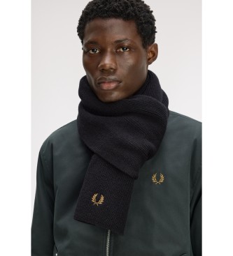 Fred Perry Écharpe classique en laine noire