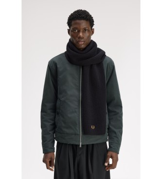 Fred Perry Écharpe classique en laine noire