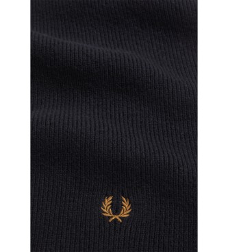 Fred Perry Écharpe classique en laine noire