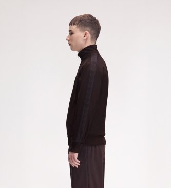 Fred Perry Trainingsjacke mit kontrastierendem braunem Sportband