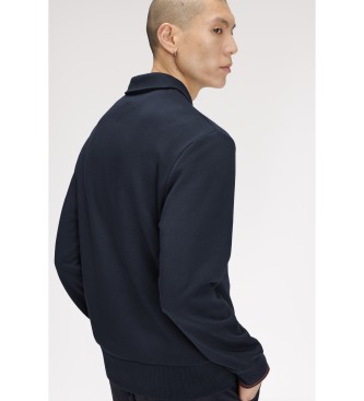Fred Perry Navy blue quarter-zip sweatshirt with collar