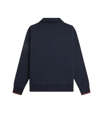 Fred Perry Navy blue quarter-zip sweatshirt with collar