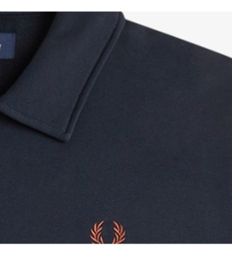 Fred Perry Navy blue quarter-zip sweatshirt with collar