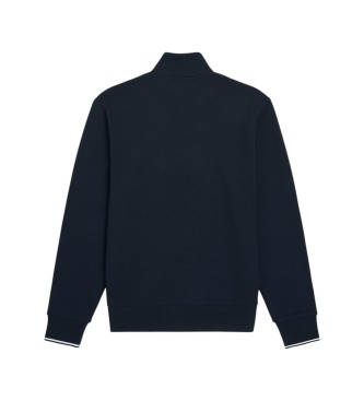 Fred Perry Sweatshirt com meio fecho marinho