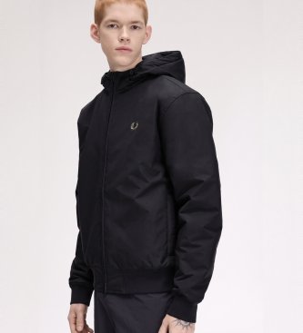 Fred Perry Giacca con cappuccio Brentham nero