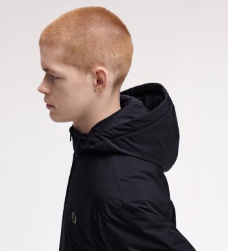 Fred Perry Giacca con cappuccio Brentham nero