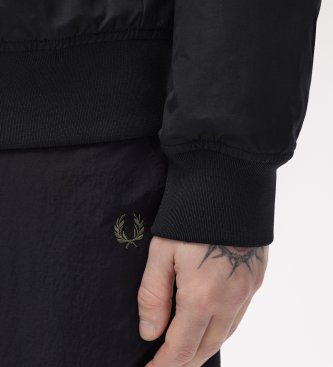 Fred Perry Giacca con cappuccio Brentham nero