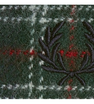 Fred Perry Écharpe en laine d'agneau verte, marine