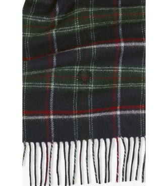 Fred Perry Écharpe en laine d'agneau verte, marine