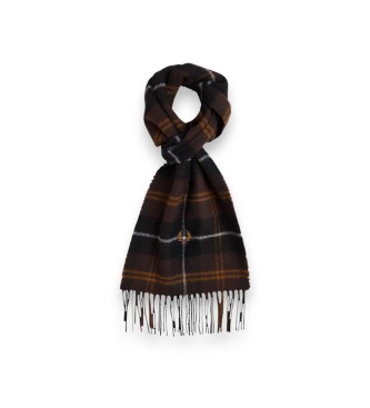 Fred Perry Écharpe en laine d'agneau marron