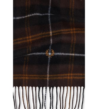 Fred Perry Écharpe en laine d'agneau marron