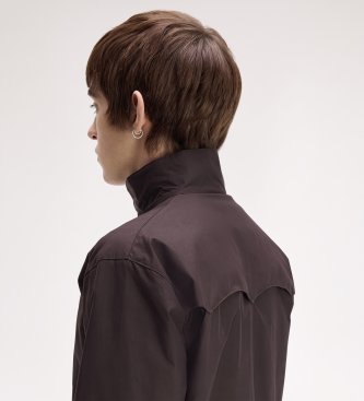 Fred Perry Giacca Harrington marrone scuro