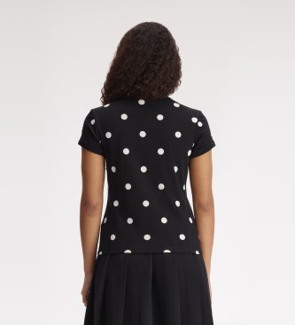 Fred Perry Black polka dot polo shirt