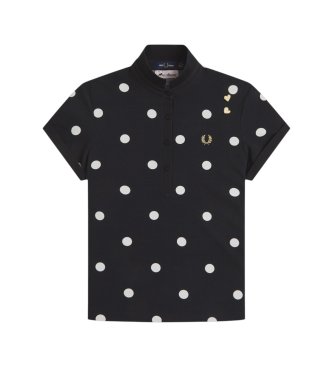Fred Perry Black polka dot polo shirt