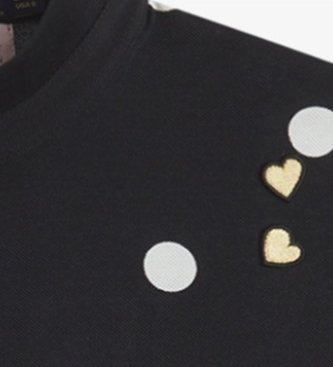 Fred Perry Black polka dot polo shirt
