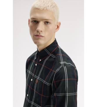 Fred Perry Green tartan poplin shirt