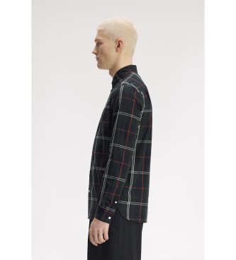 Fred Perry Green tartan poplin shirt