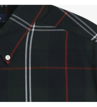 Fred Perry Green tartan poplin shirt