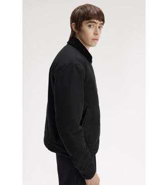 Fred Perry Black cotton Caban jacket