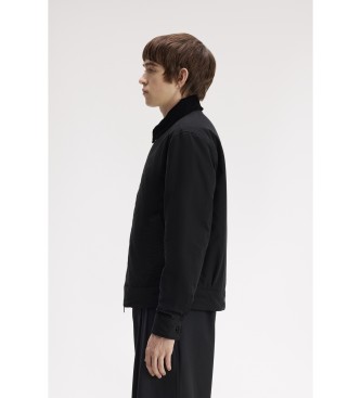 Fred Perry Black cotton Caban jacket