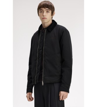Fred Perry Black cotton Caban jacket