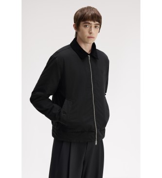 Fred Perry Black cotton Caban jacket