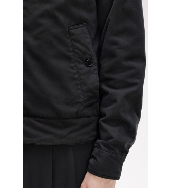 Fred Perry Black cotton Caban jacket