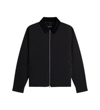 Fred Perry Black cotton Caban jacket