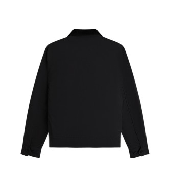 Fred Perry Black cotton Caban jacket