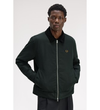 Fred Perry Dark green cotton Caban jacket