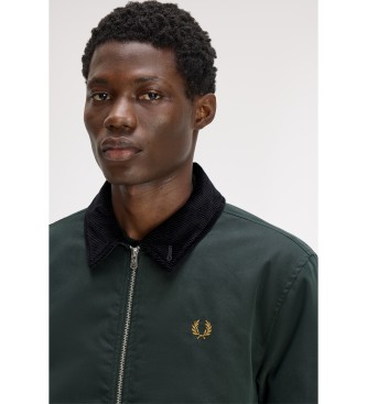 Fred Perry Dark green cotton Caban jacket