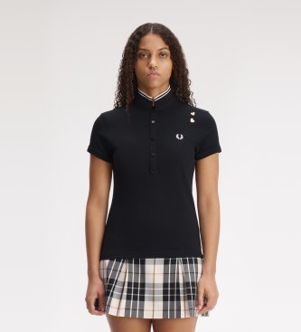 Fred Perry Polo mit schwarzer Paspel
