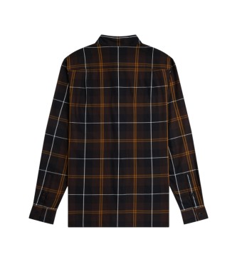 Fred Perry Brown twill plaid shirt