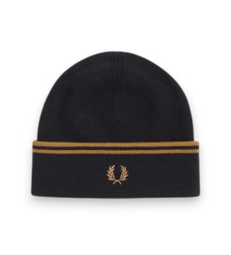 Fred Perry Bonnet en laine mérinos noir