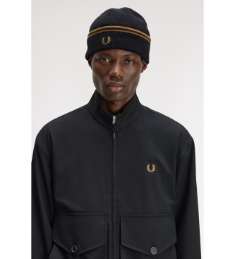 Fred Perry Bonnet en laine mérinos noir
