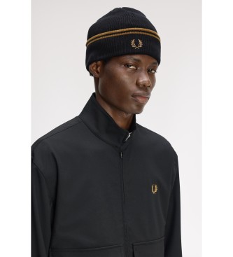 Fred Perry Bonnet en laine mérinos noir