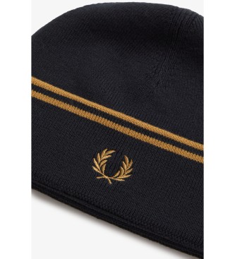 Fred Perry Bonnet en laine mérinos noir