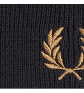 Fred Perry Bonnet en laine mérinos noir