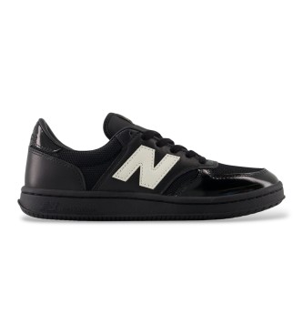 New Balance T500 black leather sneakers