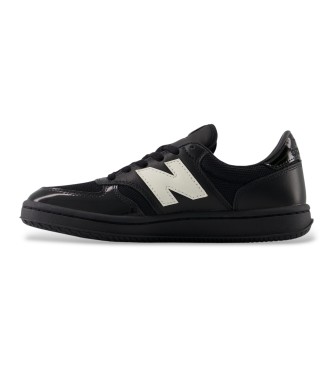 New Balance T500 black leather sneakers