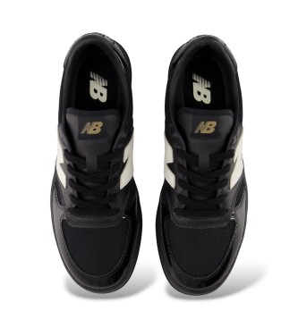 New Balance T500 black leather sneakers