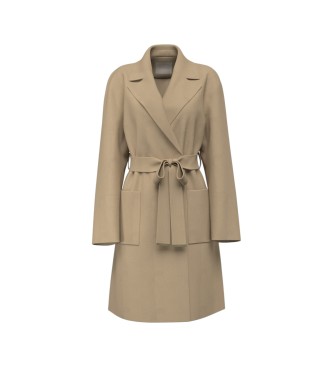 Guess Cappotto Rosa con cintura beige