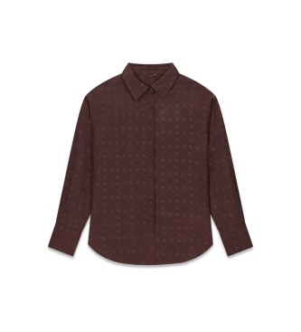 Guess Carolyn-skjorta med brun logotyp