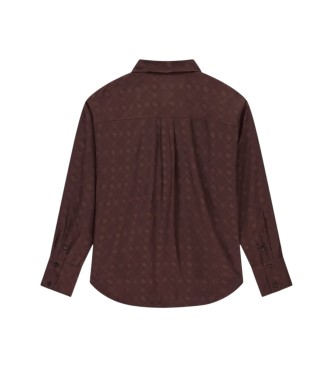 Guess Carolyn-skjorta med brun logotyp