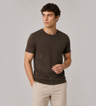 Guess Braunes Classic T-Shirt mit kurzen Ärmeln