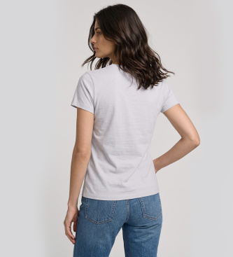 Guess Camiseta Triângulo Paisley Manga Curta Branca