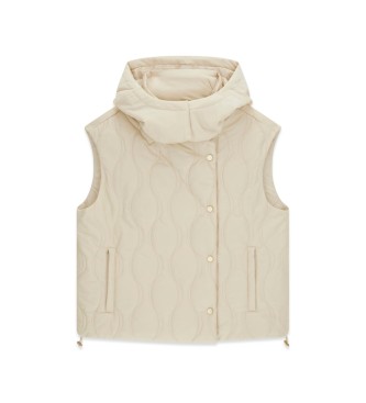 Guess Beige padded vest with hood