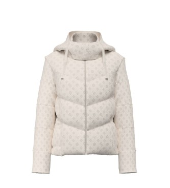 Guess Giacca trapuntata cropped Daisy con logo bianco